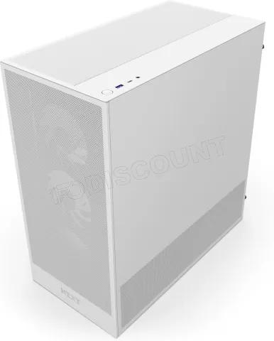 Photo de Boitier Moyen Tour E-ATX NZXT H5 Flow avec panneau vitré (Blanc)