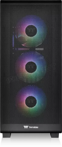 Photo de Boitier Moyen Tour E-ATX Thermaltake S250 TG RGB avec panneau vitré (Noir)