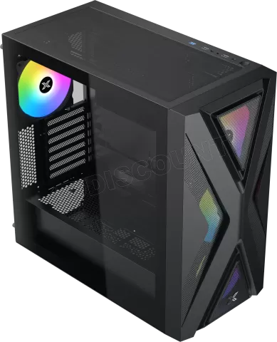 Photo de Boitier Moyen Tour E-ATX Xigmatek Hyperion RGB avec panneau vitré