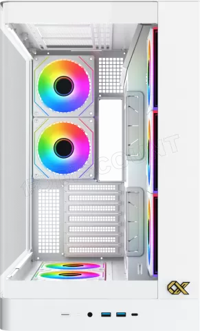 Photo de Boitier Moyen Tour E-ATX Xigmatek Pano II Air RGB avec panneaux vitrés (Blanc)