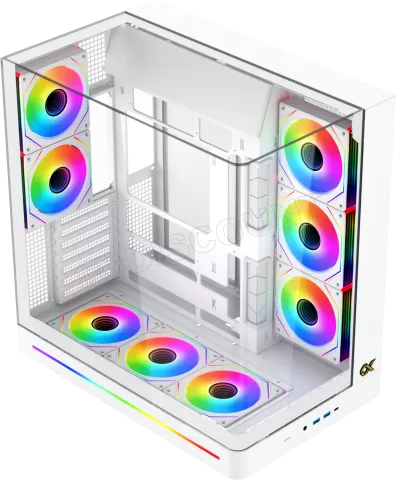 Photo de Boitier Moyen Tour E-ATX Xigmatek Pano II RGB avec panneaux vitrés (Blanc)