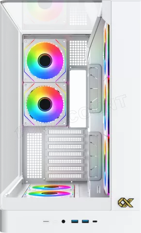 Photo de Boitier Moyen Tour E-ATX Xigmatek Pano II RGB avec panneaux vitrés (Blanc)