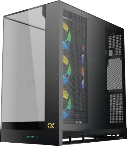 Photo de Boitier Moyen Tour E-ATX Xigmatek Pano II RGB avec panneaux vitrés (Noir)