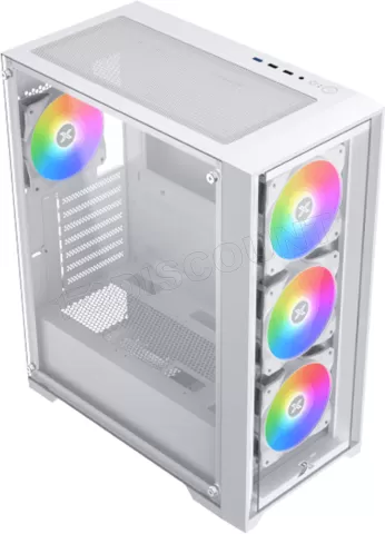 Photo de Boitier Moyen Tour E-ATX Xigmatek Quantum RGB avec panneaux vitrés (Blanc)