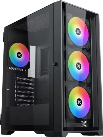 Photo de Boitier Moyen Tour E-ATX Xigmatek Quantum RGB avec panneaux vitrés (Noir)