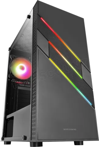 Photo de Boitier Moyen Tour XL-ATX Mars Gaming MC-U3 RGB avec panneau vitré (Noir)