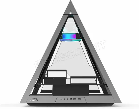 Photo de Boitier Pyramide E-ATX Azza 804 avec panneaux vitrés (Argent)