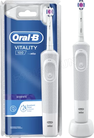 Photo de Brosse à dent électrique Oral-B Vitality 100 Cross Action (blanc)
