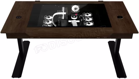 Photo de Bureau Gamer E-ATX Lian-Li DK-07 Wood (Noir/Marron)