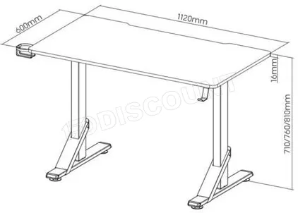 Photo de Bureau Gamer Oplite Balistic MK1 RGB 110 (Noir)
