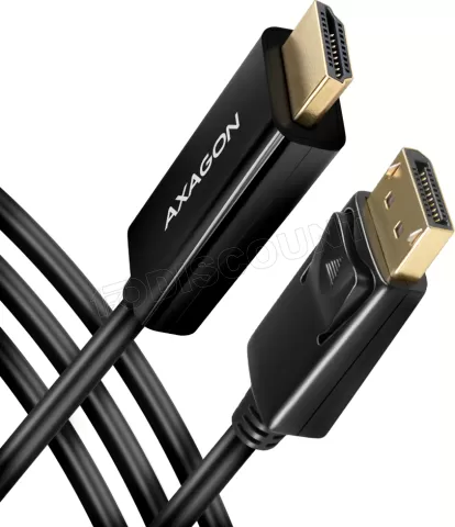 Photo de Câble adaptateur Axagon DisplayPort vers HDMI 1,8m (Noir)