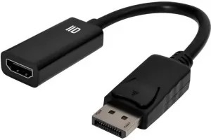 Photo de Câble adaptateur D2 Diffusion DisplayPort mâle 1.3 vers HDMI femelle (Type A) 15cm (Noir)