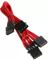 Photo de Cable adaptateur d'alimentation Bitfenix Molex vers 3 Molex(Noir/Gainé Rouge)