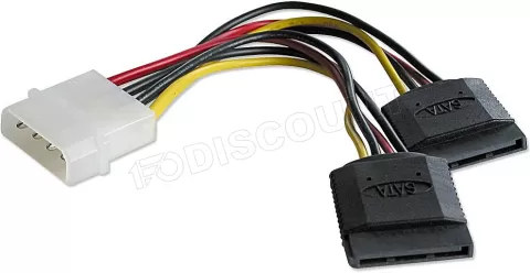 Photo de Câble adaptateur d'alimentation Lindy Molex vers 2x S-ATA 15 pins 15cm