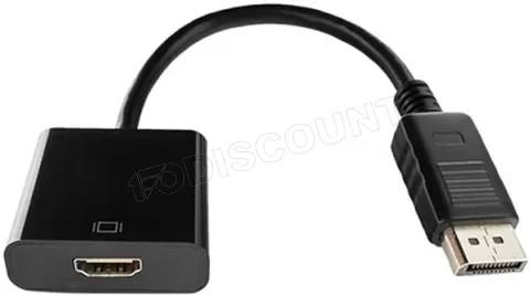 Photo de Câble adaptateur Gembird DisplayPort mâle 1.1 vers HDMI femelle (Type A) 10cm (Noir)