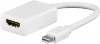 Photo de Câble adaptateur Goobay Mini DisplayPort mâle 1.1 vers HDMI femelle (Type A) 10cm (Blanc)