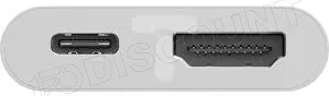 Photo de Cable adaptateur Goobay USB type C mâle vers HDMI femelle (Type A) et USB Type C 15cm (Blanc)