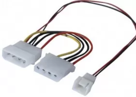 Photo de Cable adaptateur molex d'alimentation 4 pins vers 3 pins (alimentation ventilateur)