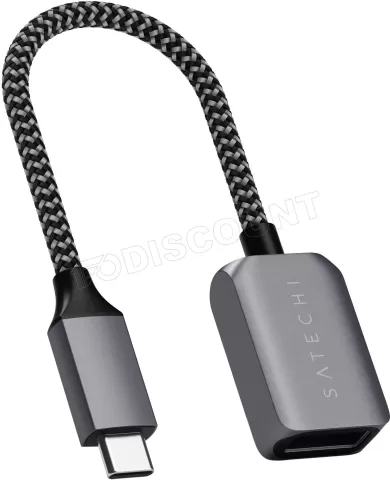 Photo de Cable Adaptateur Satechi USB Type-A vers USB Type-C 15cm (Gris)