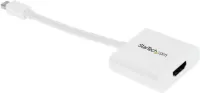 Photo de Câble adaptateur Startech Mini DisplayPort mâle 1.1 vers HDMI femelle (Type A) 12cm (Blanc)