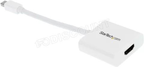 Photo de Câble adaptateur Startech Mini DisplayPort mâle 1.1 vers HDMI femelle (Type A) 12cm (Blanc)