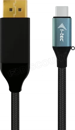 Photo de Cable Adaptateur USB-C I-Tec vers DisplayPort 1,5m M/M (Noir)