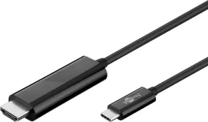 Photo de Cable adaptateur USB Type C Goobay vers HDMI 1,80m (Noir)