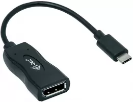 Photo de Cable adaptateur USB Type C I-Tec vers DisplayPort 10cm (Noir)