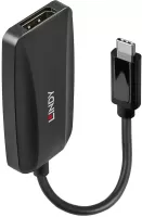 Photo de Cable adaptateur USB Type C Lindy vers DisplayPort 1.4 13cm (Noir)