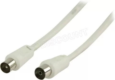 Photo de Câble antenne Valueline coaxial Coax Mâle (IEC) - Coax Femelle (IEC) 20m (Blanc)