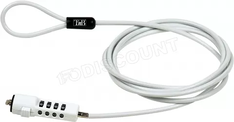Photo de Cable Antivol à code T'nB pour Ordinateur (Blanc)
