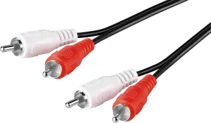 Photo de Câble audio 2xRCA Goobay 1,5m M/M (Noir)