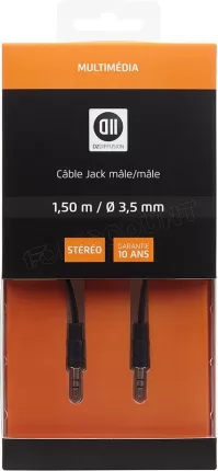 Photo de Cable Audio Jack 3"1/2 M/M D2 Diffusion 1,5m