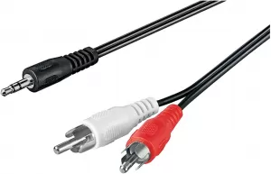 Photo de Cable Audio Jack 3"1/2 vers 2 x RCA 10m