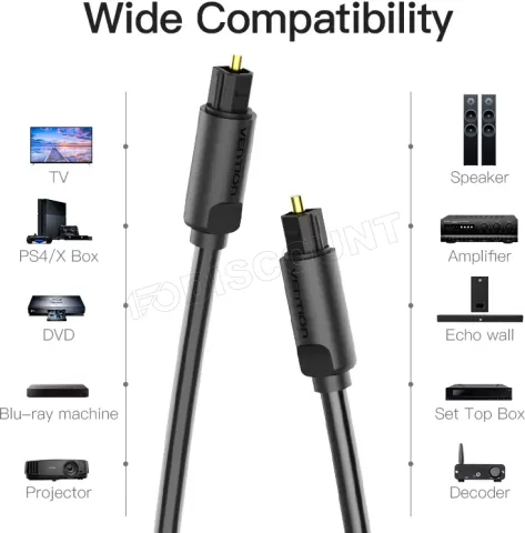 Photo de Cable Audio Optique Vention 3m (noir)