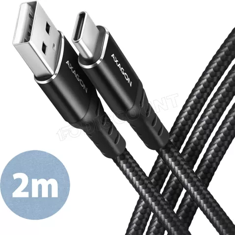 Photo de Câble Axagon USB Type A - Type C M/M 2m (Noir)