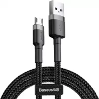 Photo de Cable Baseus Cafule USB 2.0 type A - Micro B M/M 2m (Noir)
