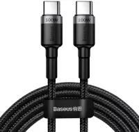 Photo de Cable Baseus Cafule USB 3.0 type C M/M 2m 100W (Noir)
