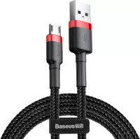 Photo de Cable Baseus Cafule USB type A - Micro B QC3.0 M/M 1m (Noir/Rouge)