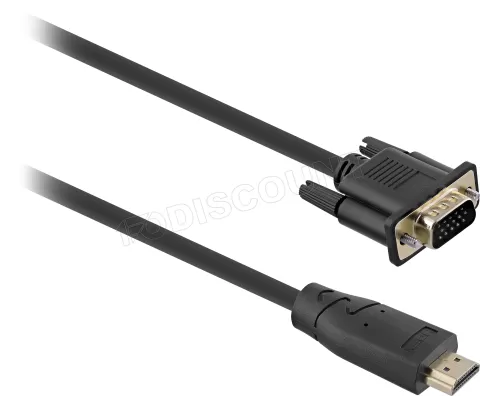 Photo de Câble Convertisseur T'nB HDMI mâle 1.2 vers VGA mâle (D-sub DE-15) 2m M/M (Noir)