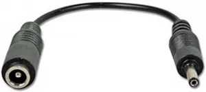 Photo de Cable d'alimentation (1,35x3,5mm) Lindy vers prise DC (2,5x5,5mm) MF 15cm