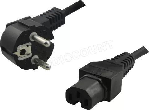 Câble d'alimentation - IEC C13 - Noir - 2m - Connectique PC