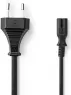 Photo de Cable d'Alimentation Nedis Bipolaire 0.50m (Noir)
