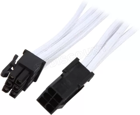 Photo de Câble d'alimentation tressé ATX 6 pins BitFenix - 45cm (Blanc)