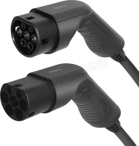 Photo de Câble de recharge Type 2 pour Voiture électrique Deltaco e-Charge EV-3207 32A Triphasé 7m (Noir)
