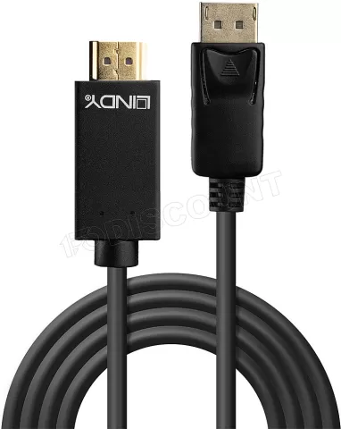 Photo de Cable DisplayPort 1.2 Lindy vers HDMI 1.4 M/M 50cm