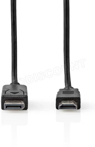 Photo de Câble DisplayPort Nedis vers HDMI 2m M/M (Noir)