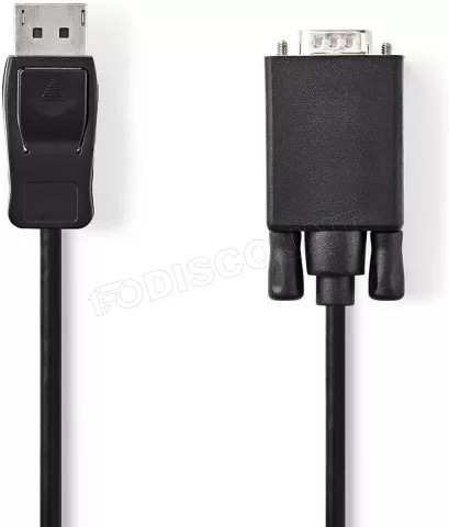 Photo de Câble DisplayPort Nedis vers VGA MM 1m (Noir)