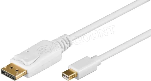 Photo de Câble DisplayPort vers Mini DisplayPort Goobay 2m M/M (Blanc)