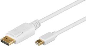 Photo de Câble DisplayPort vers Mini DisplayPort Goobay 2m M/M (Blanc)